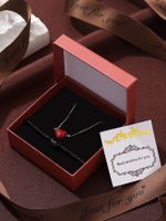 Casual Simple Style Classic Style Heart Shape Symbol Dragon Synthetic Fibre Alloy Rhinestone Inlay Artificial Rhinestones Valentine's Day Couple Drawstring Bracelets sku image 5