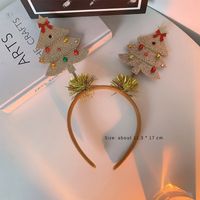 Women's Christmas Classic Style Christmas Tree Letter Cloth Resin Hair Band sku image 6