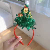 Frau Weihnachten Klassischer Stil Weihnachtsbaum Brief Tuch Harz Haarband sku image 3