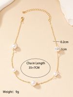 Ig Style French Style Commute Round Pearl Alloy Women's Necklace main image 7
