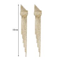 1 Paire Élégant Sucré Couleur Unie Placage Incruster Alliage Strass Boucles D'oreilles sku image 6