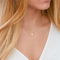 Casual Classic Style Shiny Letter Heart Shape Sterling Silver Plating 14k Gold Plated Pendant Necklace main image 1