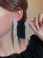 1 Pair Elegant Sweet Solid Color Plating Inlay Alloy Rhinestones Drop Earrings sku image 3
