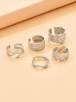 Basic Simple Style Solid Color White Gold Plated Gold Plated Alloy Wholesale Open Rings main image 1