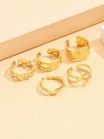 Basic Simple Style Solid Color White Gold Plated Gold Plated Alloy Wholesale Open Rings main image 4