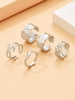 Basic Simple Style Solid Color White Gold Plated Gold Plated Alloy Wholesale Open Rings main image 3