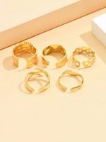 Basic Simple Style Solid Color White Gold Plated Gold Plated Alloy Wholesale Open Rings main image 5