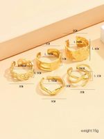 Basic Simple Style Solid Color White Gold Plated Gold Plated Alloy Wholesale Open Rings main image 6