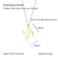 304 Stainless Steel 18K Gold Plated Simple Style Plating Solid Color Pendant Necklace main image 2