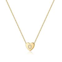 Casual Classic Style Shiny Letter Heart Shape Sterling Silver Plating 14k Gold Plated Pendant Necklace sku image 14