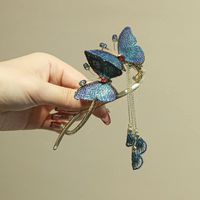 Women's Chinoiserie Elegant Retro Butterfly Synthetics Metal Plating Hair Clip sku image 1