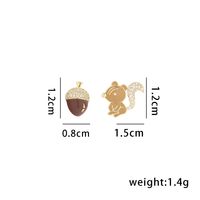 1 Pair Cute Sweet Animal Plating Copper 14k Gold Plated Ear Studs main image 2