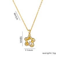 Wholesale Casual Elegant Simple Style Pentagram Stainless Steel Plating 18k Gold Plated Pendant Necklace sku image 1