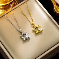 Wholesale Casual Elegant Simple Style Pentagram Stainless Steel Plating 18k Gold Plated Pendant Necklace main image 1