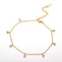 Simple Style Solid Color Stainless Steel Plating 18k Gold Plated Women's Anklet sku image 2