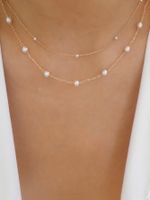 Ig Style Classic Style Pearl Alloy Women's Double Layer Necklaces main image 1