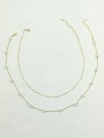 Ig Style Classic Style Pearl Alloy Women's Double Layer Necklaces main image 5