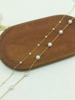 Ig Style Classic Style Pearl Alloy Women's Double Layer Necklaces main image 4
