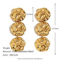 1 Pair Vintage Style Simple Style Irregular Solid Color Plating Stainless Steel 18k Gold Plated Drop Earrings sku image 22