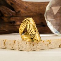 Ig Style Simple Style Geometric Solid Color Stainless Steel Plating 18k Gold Plated Open Rings main image 4