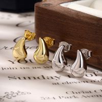 Einfacher Stil Pendeln Wassertropfen Sterling Silber Überzug 18 Karat Vergoldet Überzogen Mit Rhodium Frau Ohrringe Halskette main image 3