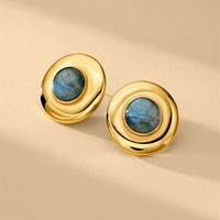 1 Piece Casual Retro Simple Style Geometric Plating Alloy 14k Gold Plated Ear Studs main image 6