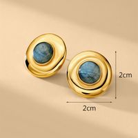 1 Piece Casual Retro Simple Style Geometric Plating Alloy 14k Gold Plated Ear Studs main image 7