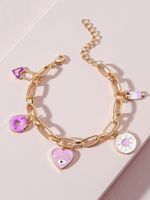 Copper Gold Plated Casual Elegant Heart Shape Bracelets main image 1