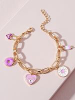 Copper Gold Plated Casual Elegant Heart Shape Bracelets main image 3
