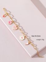 Copper Gold Plated Casual Elegant Heart Shape Bracelets main image 6