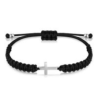 Retro Cross Stainless Steel Rope Bracelets sku image 4