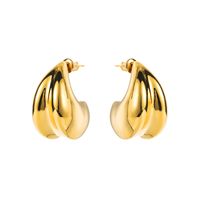 1 Pair Modern Style Simple Style Solid Color Copper Ear Studs main image 6
