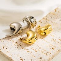 1 Pair Modern Style Simple Style Solid Color Copper Ear Studs main image 3