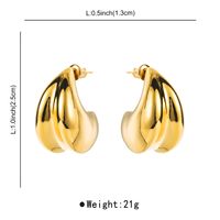 1 Pair Modern Style Simple Style Solid Color Copper Ear Studs main image 2