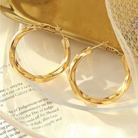 1 Pair Simple Style Geometric Stainless Steel 18k Gold Plated Ear Studs main image 4