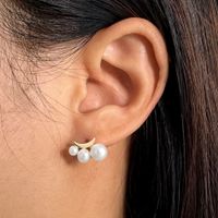 1 Pair Modern Style Simple Style Geometric Polishing Plating Sterling Silver 14k Gold Plated Ear Studs main image 5