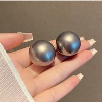 1 Pair Sweet Geometric Round Plating Imitation Pearl Drop Earrings sku image 64