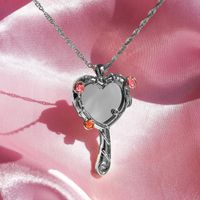 Cute Heart Shape Copper Plating 18k Gold Plated Pendant Necklace sku image 3