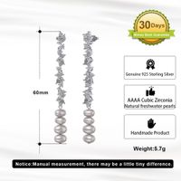 1 Pair Modern Style Simple Style Geometric Plating Sterling Silver 14k Gold Plated Drop Earrings main image 2