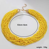 Ethnic Style Romantic Solid Color Round Plastic Seed Bead Beaded Chain Women's Layered Necklaces Sweater Chain sku image 4