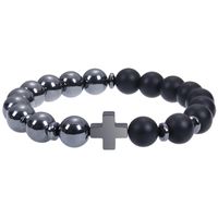 Classic Style Streetwear Geometric Cross Natural Stone Men's Bracelets main image 4