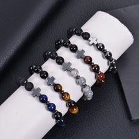 Classic Style Streetwear Geometric Cross Natural Stone Men's Bracelets main image 1