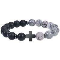 Classic Style Streetwear Geometric Cross Natural Stone Men's Bracelets sku image 2