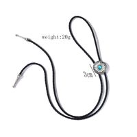 Vintage Style Color Block Alloy Plating Inlay Gem Silver Plated Unisex Pendant Necklace sku image 4