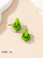 1 Pair Simple Style Commute Color Block Plating Alloy Gold Plated Drop Earrings main image 10