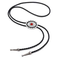 Vintage Style Color Block Alloy Plating Inlay Gem Silver Plated Unisex Pendant Necklace sku image 8