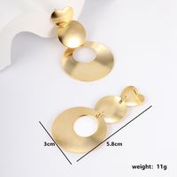 1 Pair Fashion Triangle Geometric Heart Shape Plating Stainless Steel 18k Gold Plated Dangling Earrings main image 8