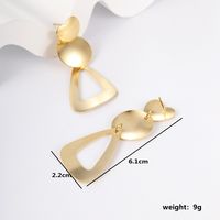 1 Pair Fashion Triangle Geometric Heart Shape Plating Stainless Steel 18k Gold Plated Dangling Earrings main image 9