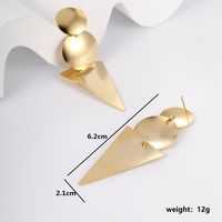 1 Pair Fashion Triangle Geometric Heart Shape Plating Stainless Steel 18k Gold Plated Dangling Earrings main image 11