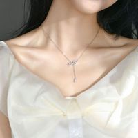Elegant Lady Geometric Bow Knot Alloy Women's Pendant Necklace sku image 1